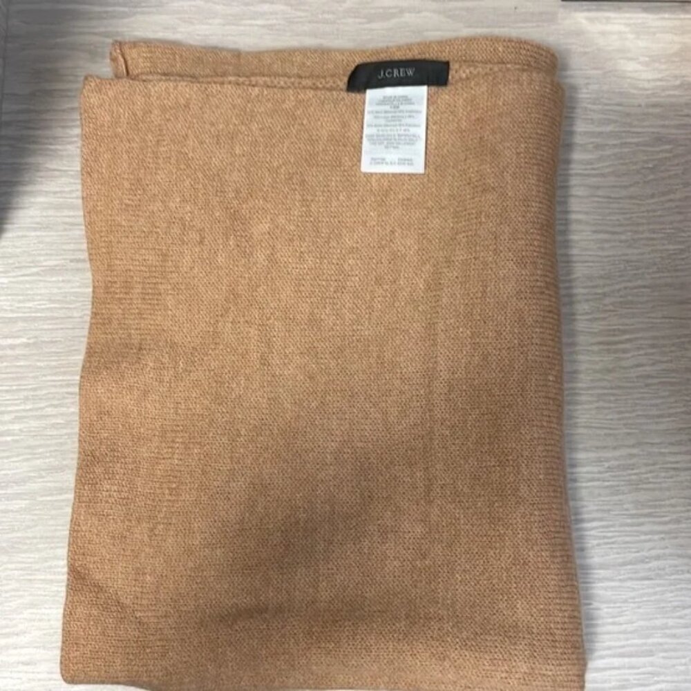 New J Crew Heather Camel Cashmere Wool Poncho - Picture 2 of 7